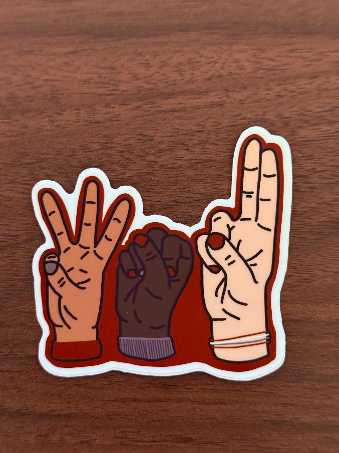 Washington Sign Language Washington State University Sign Language Sticker - 3