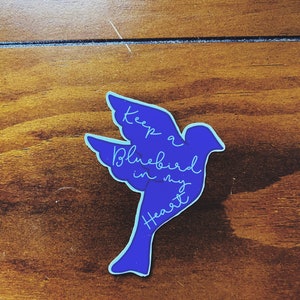 Sticker oiseau bleu