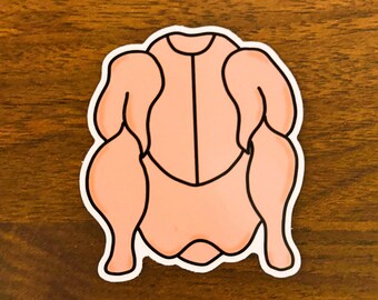 Chicken Sticker: Matte Finish Poultry Decal - 3"