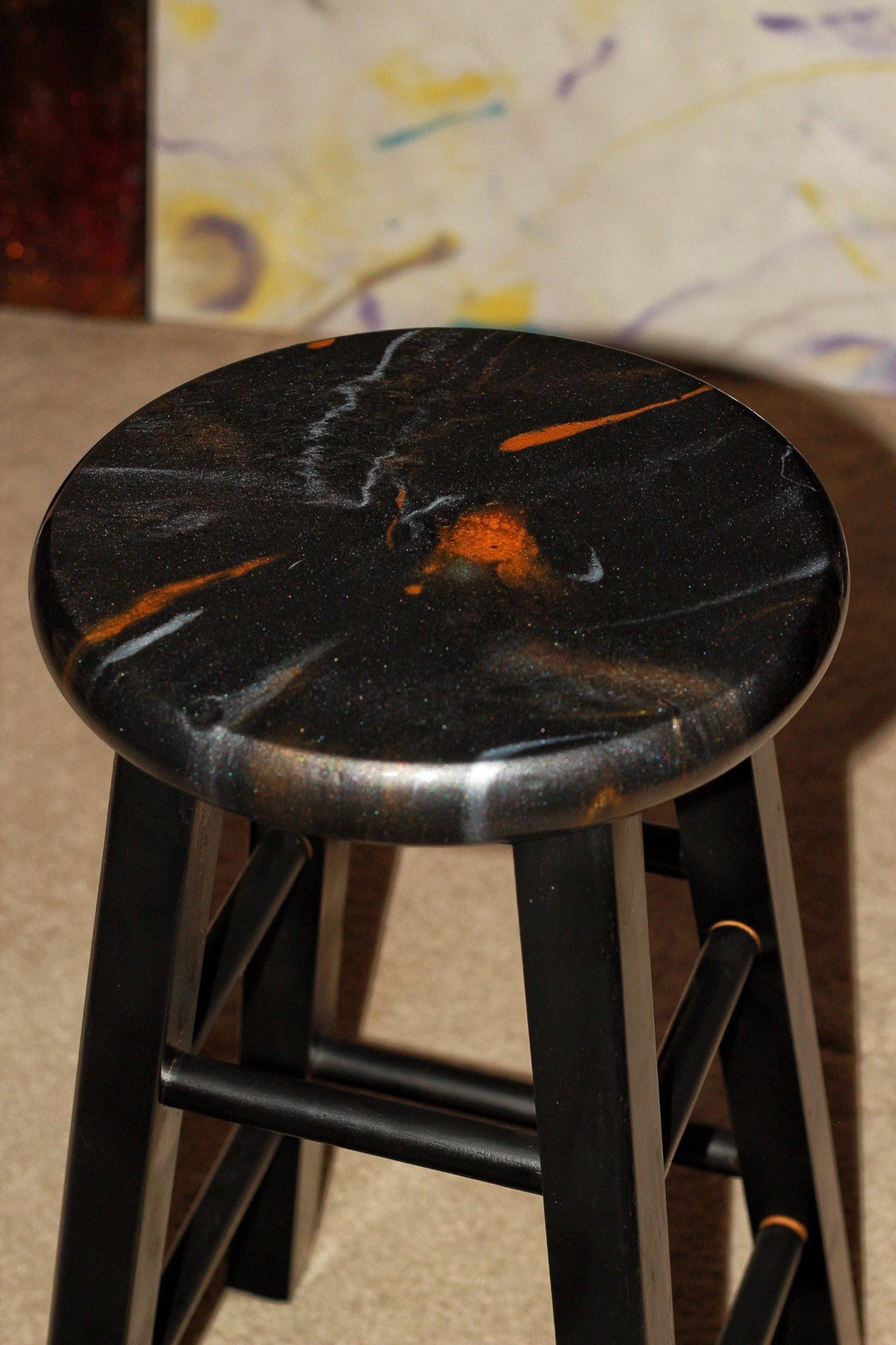 Marble stool Etsy