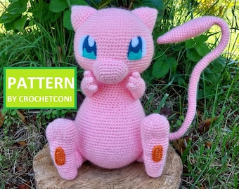 Patrón de crochet maullido. PDF Patrón Peluche Amigurumi en Inglés