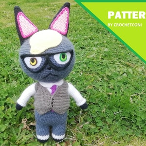 Raymond、Animal Crossing、PDF かぎ針編みパターン。英語の Amigurumi パターン。
