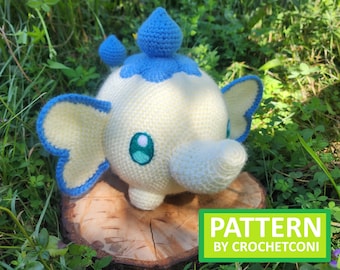 Teafant crochet pattern. Palworld PDF Plushie Amigurumi Pattern in English