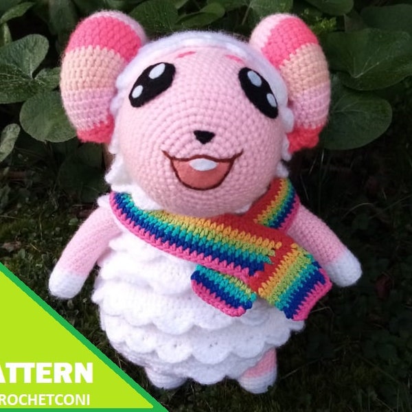 Dom, Animal Crossing, PDF Crochet pattern. Amigurumi Pattern in English.