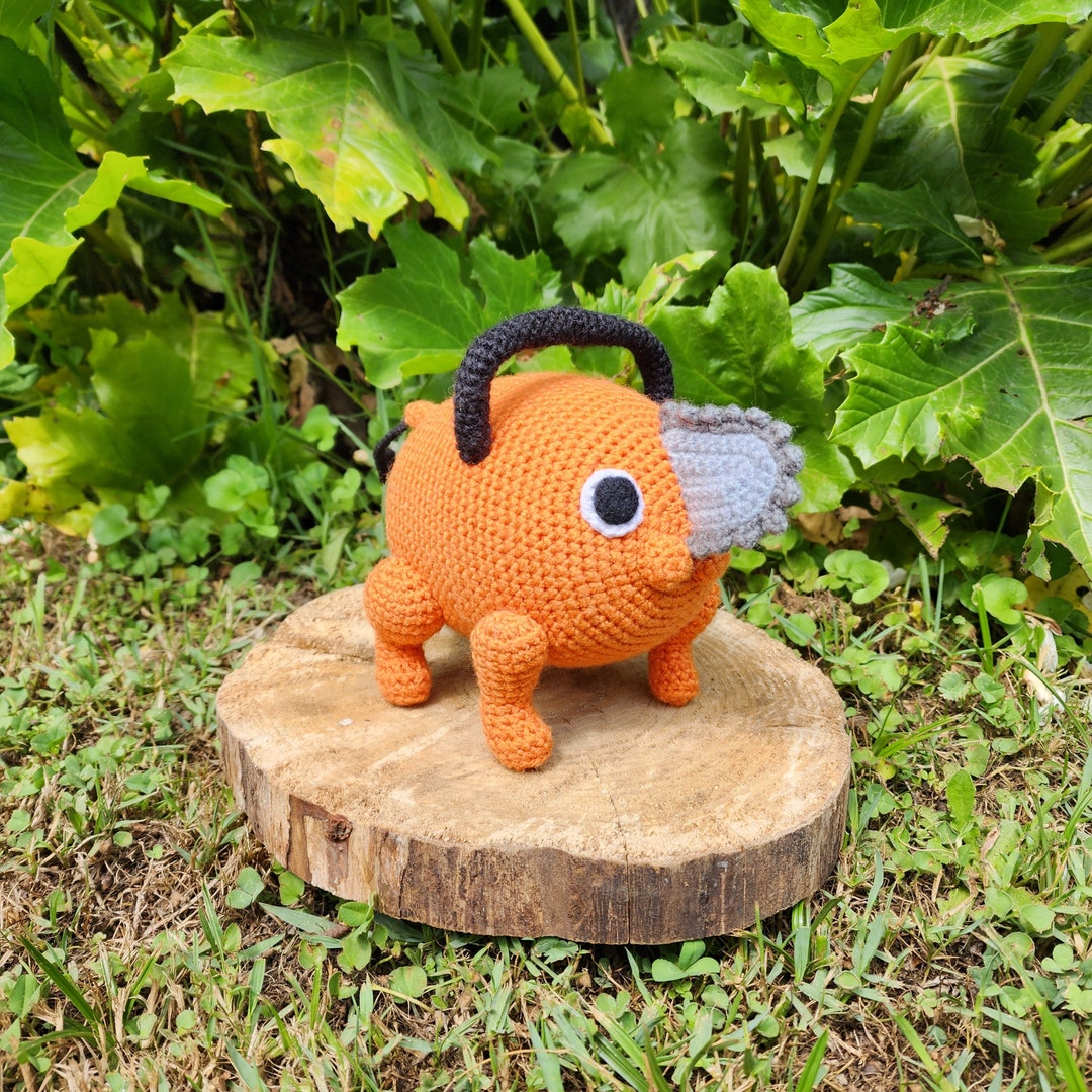 Demon Anime Chainsaw Dog Crocheted Plush Handmade Amigurumi Etsy