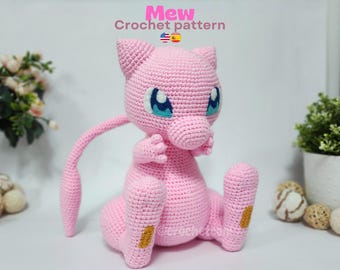 Mew Crochet PDF Plushie Amigurumi Pattern in English