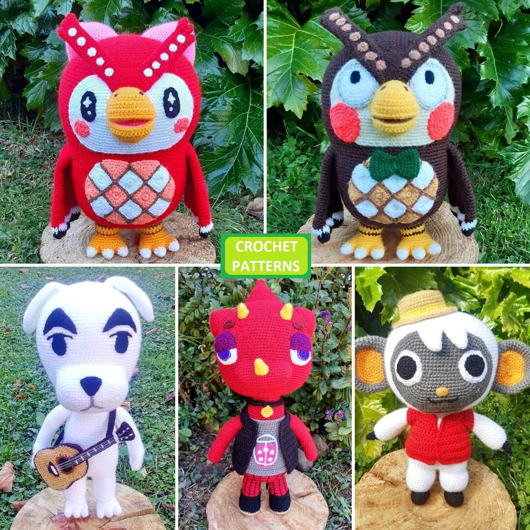 Animal Crossing NPC Crochet Pattern Bundle for Celeste, Blathers