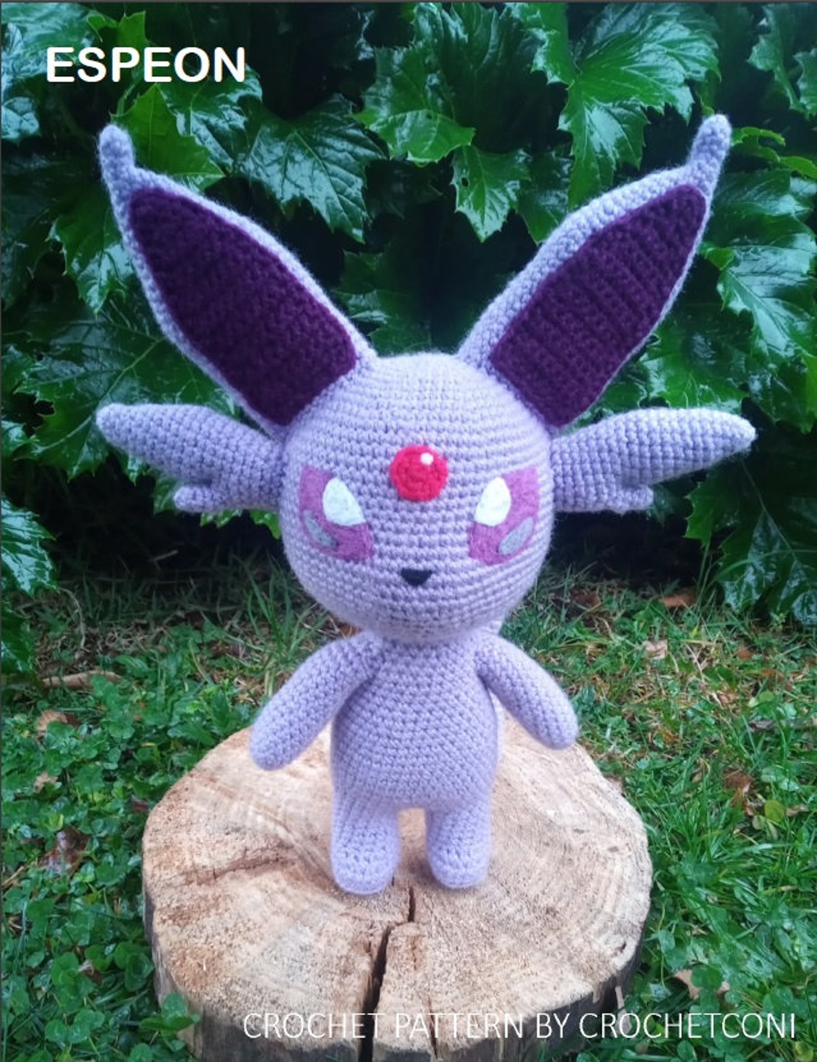 Espeon crochet pattern. Pokemon Plushie Amigurumi PDF Pattern Etsy