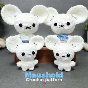 Maushold - Tandemaus Crochet pattern. PDF Plushie Amigurumi Pattern in English