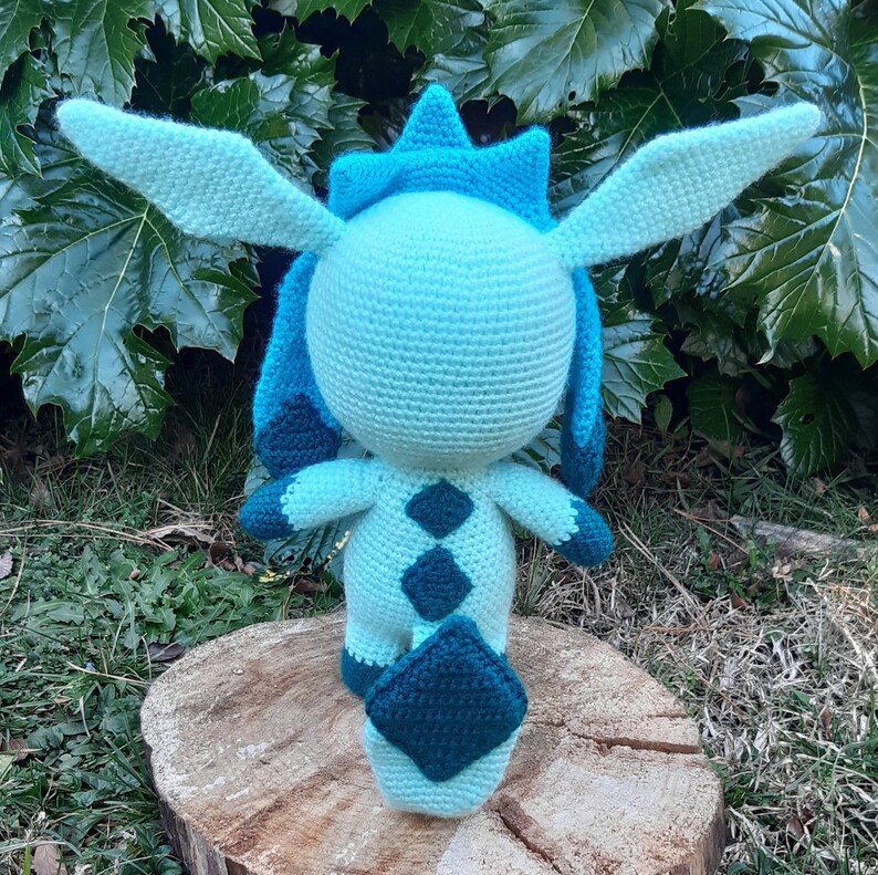 Glaceon crochet pattern. Pokemon Plushie Amigurumi PDF Pattern Etsy