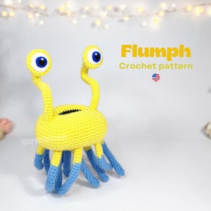 Flumph crochet pattern. PDF Plushie Amigurumi Pattern in English
