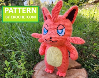 Cattiva crochet pattern. Palworld PDF Plushie Amigurumi Pattern in English