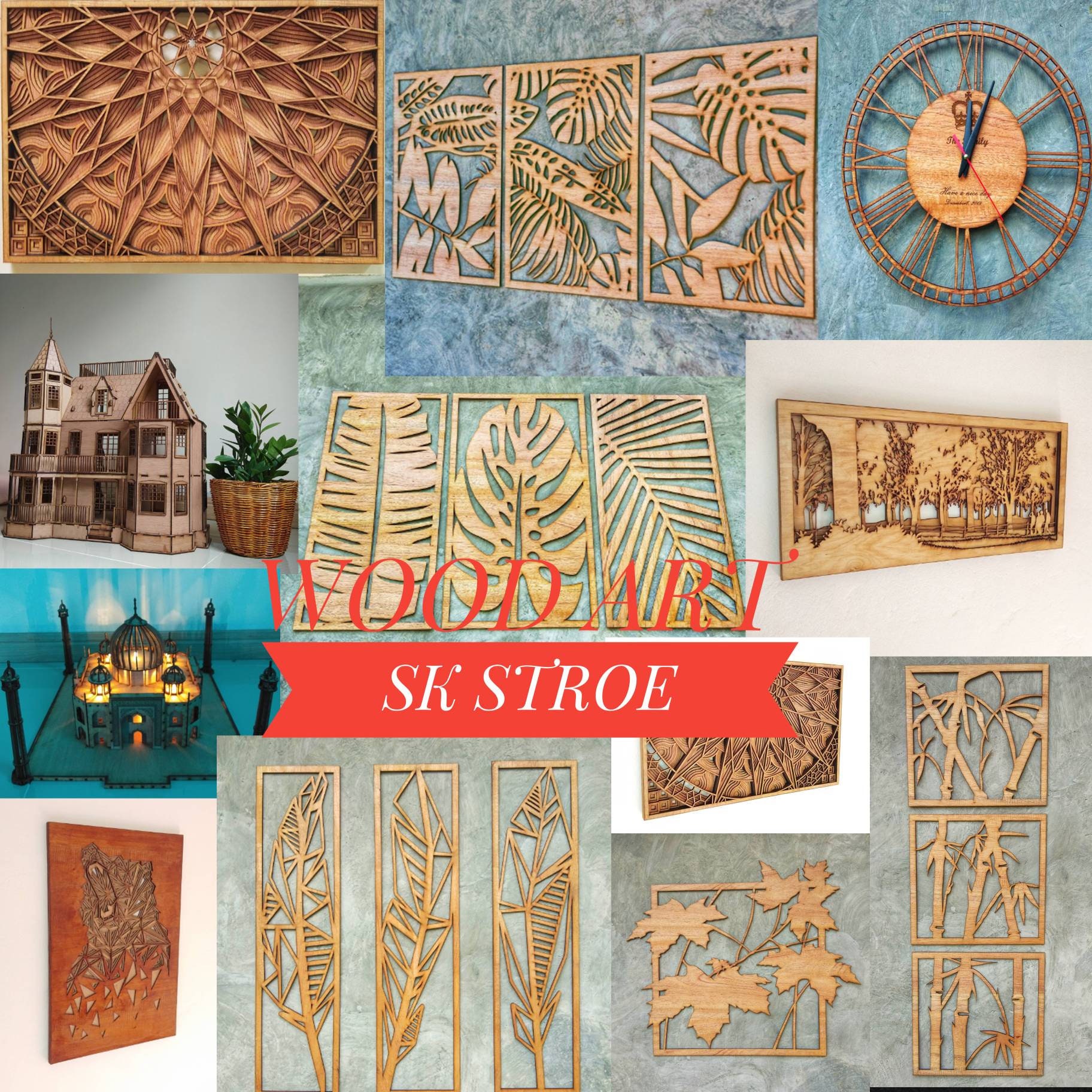 Tree of Life Wall Art3 Panel Wall Art Wall Decor Wood Wall Etsy UK