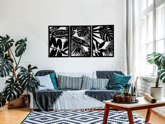 pix Wood Palm Leaf Wall Art etsy