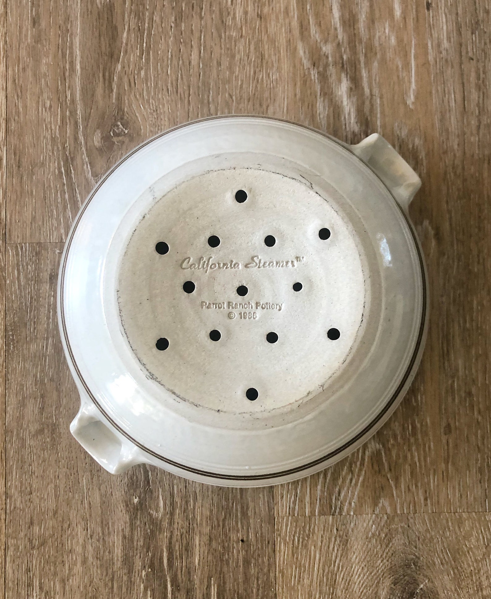 Vintage Studio Pottery Ceramic Steamer with Lid Etsy