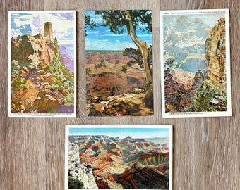 Cartões postais antigos do Grand Canyon da década de 1930