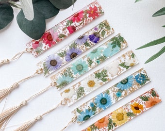 CUSTOMIZED Floral Resin Bookmark | Pressed Flower Book accessories | Perfect Gift item for Book lovers