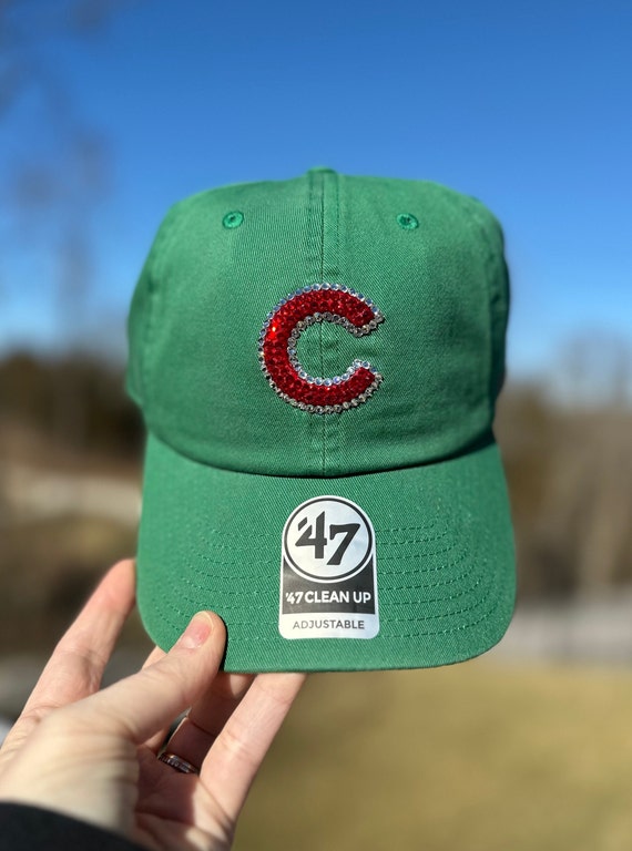 Chicago Cubs Green Shamrock Confetti Clean Up Adjustable Cap