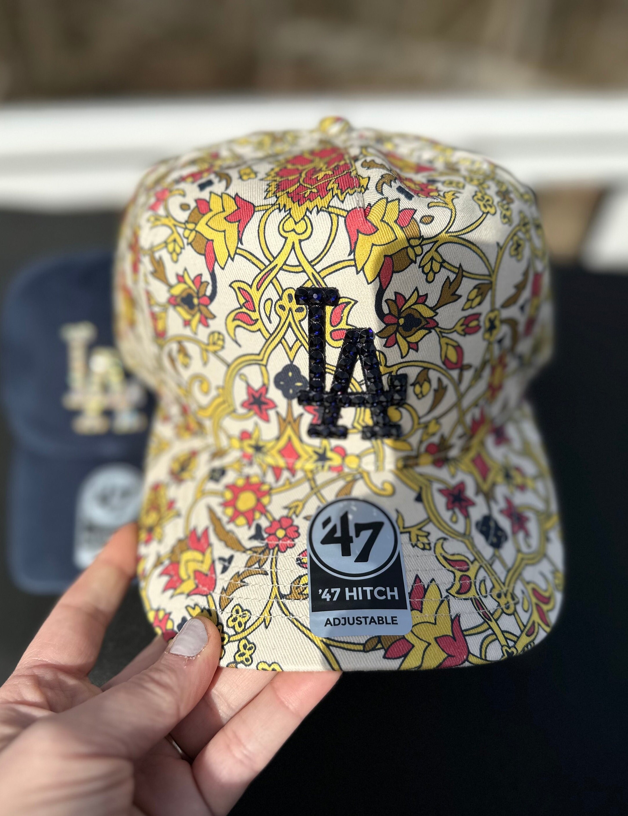 LA Dodgers Swarovski Crystal Hat - Dodgers Bling Hat