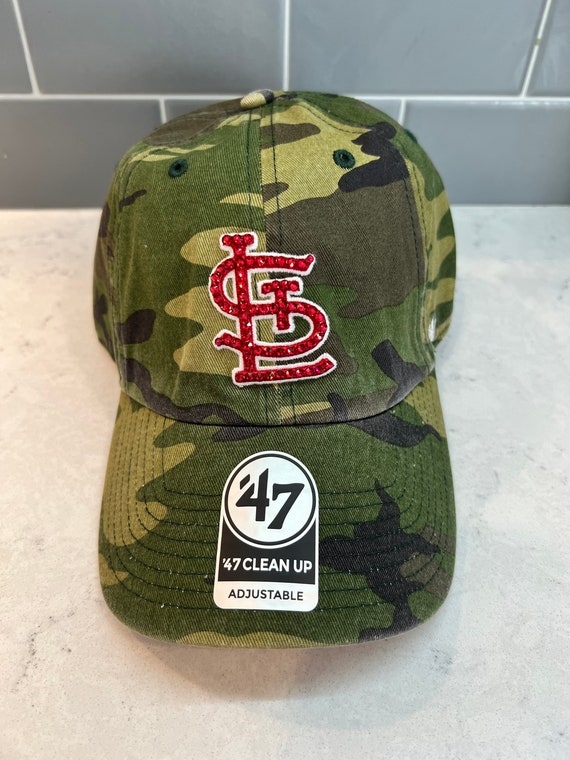 Camo STL Cardinals Bling Hat Swarovski 