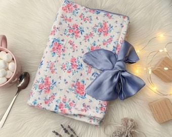 Fabric Bible/Book  Cover with Bow Tie Closure – Christian Book Sleeve for Women