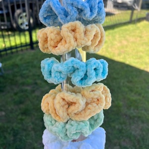 Handmade Crochet Hair Scrunchie Soft Stretchy Customizable Hair Tie