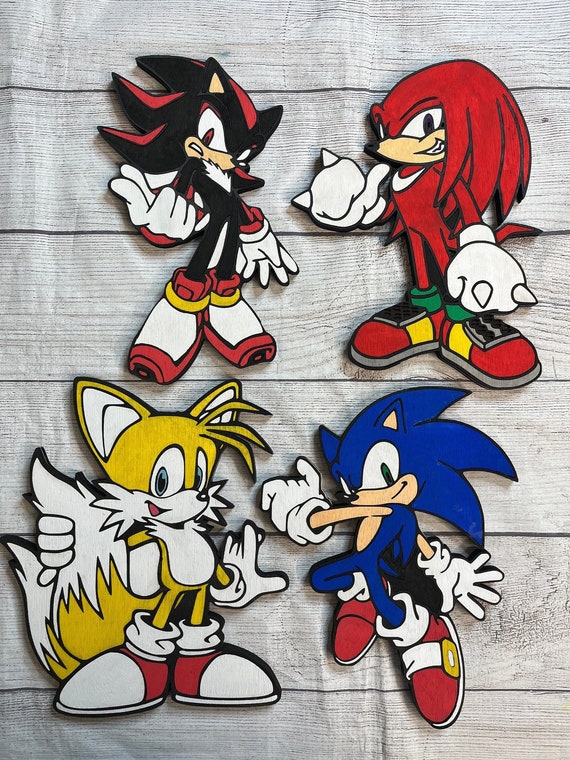 Sonic Characters Solid Wood Sign for Game Room and Kids Room Decor -   Canada
