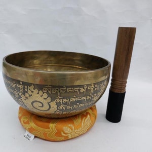 Om Singing Bowl Used For Meditation, Healing, Yoga, Balancing Chakra And Relieve From Stress