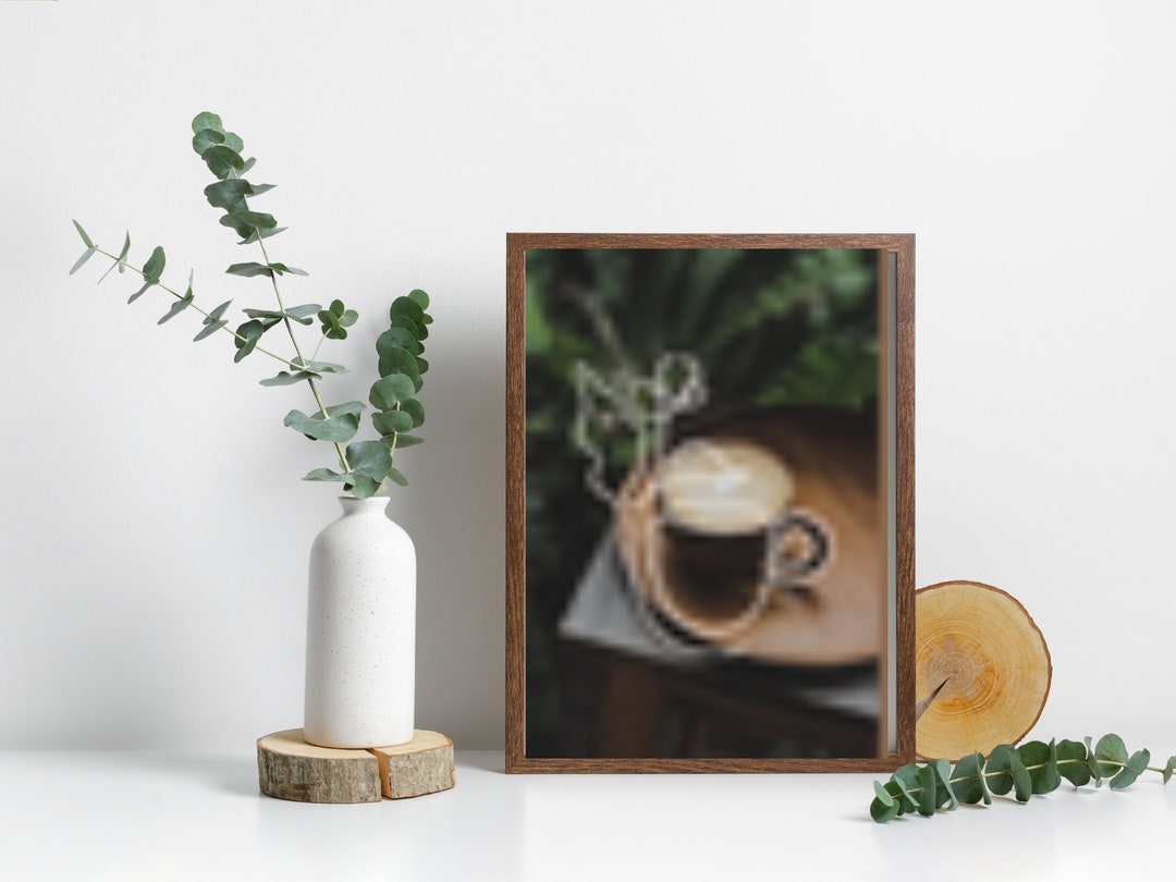 Beige Brown Minimalist Coffee Menu Wall Art, Coffee Prints, Abstract