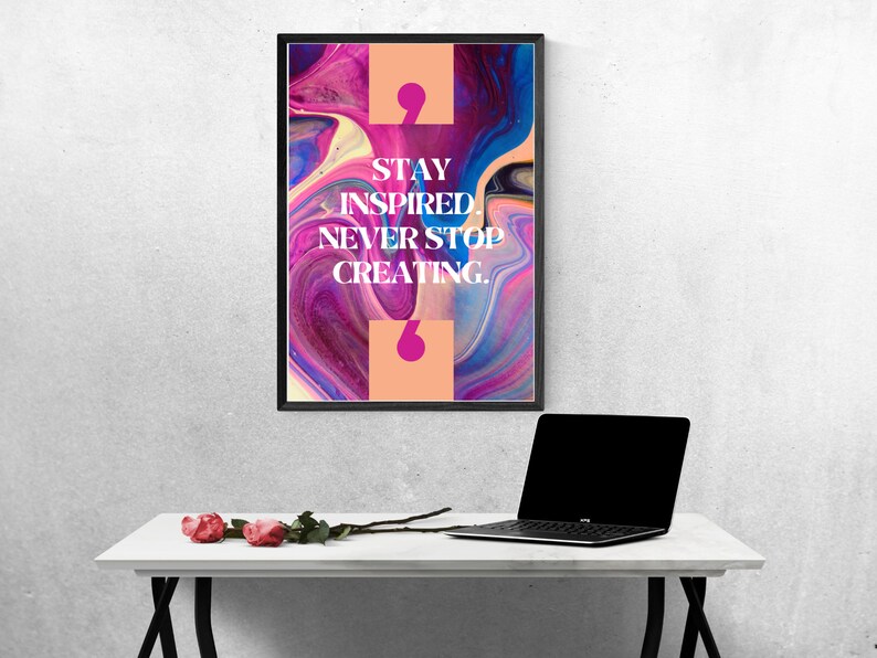 Colorful Paint Artsy Quote Canvas Print, Inspirational Wall Art for ...