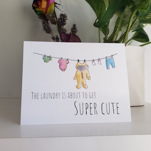 Lessive super mignonne - Carte bébé