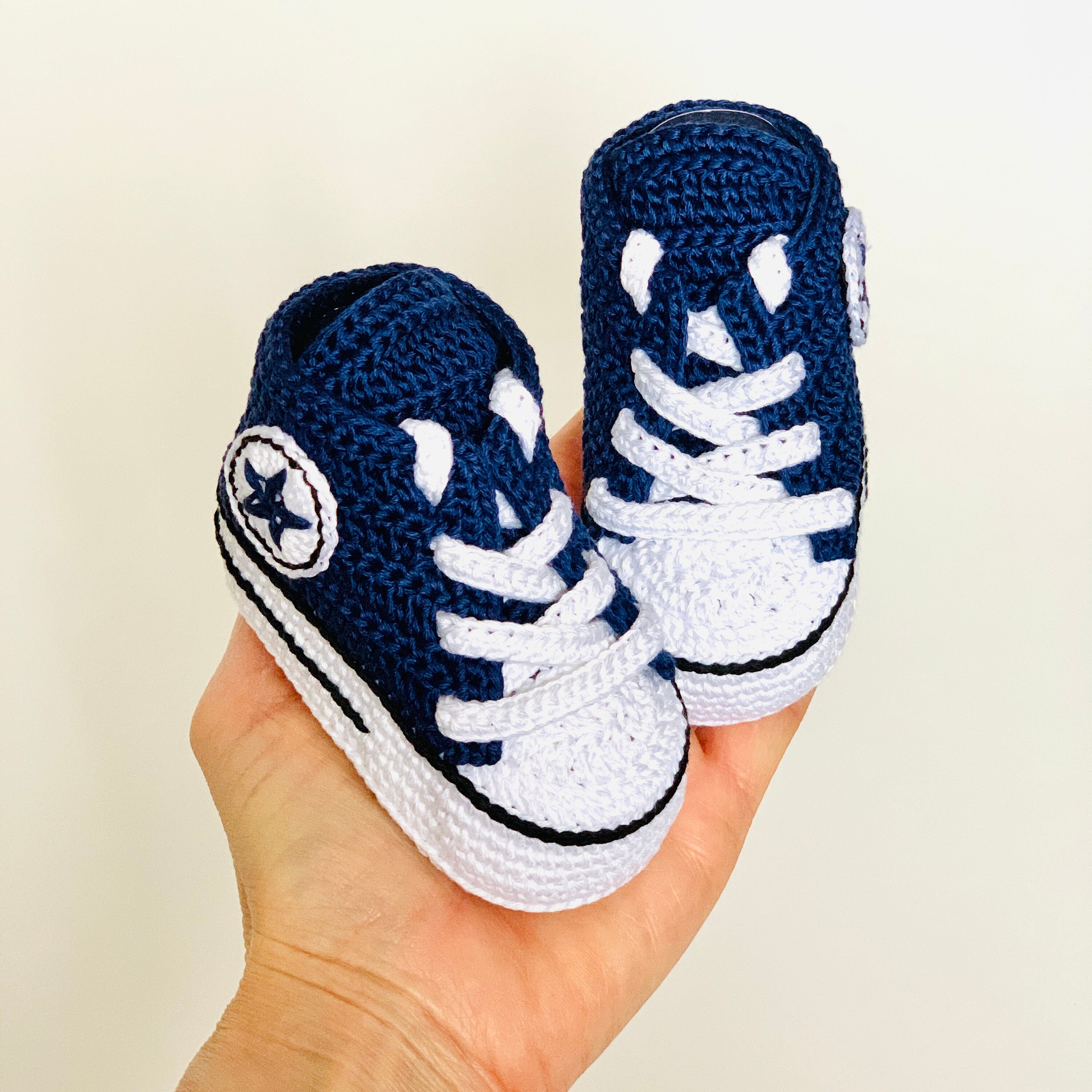 Converse for baby boy booties cotton shoes dark blue kids Etsy