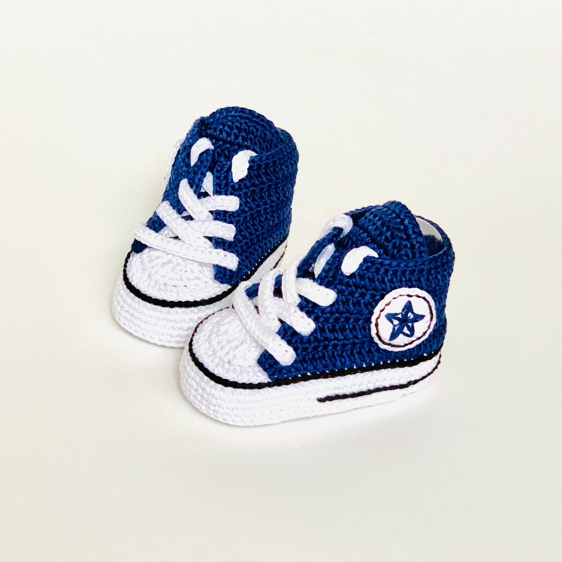 Converse for baby boy booties cotton shoes dark blue kids Etsy