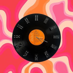 Vintage record clock