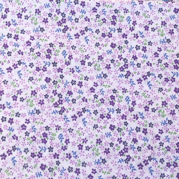 Purple Floral Fabric - Etsy