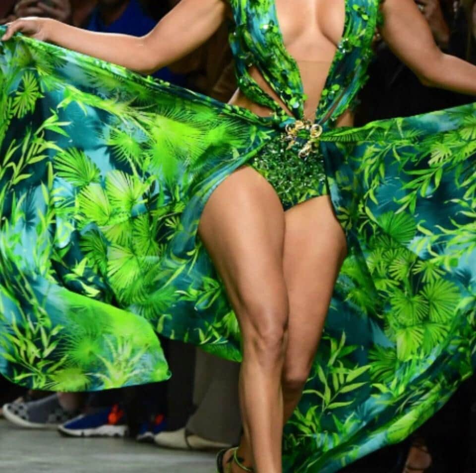 green emerald velvet dress Green Jennifer Lopez (JLo) Versace Dress Sparkly Prom Celebrity Dress –  Hoprom main image 0