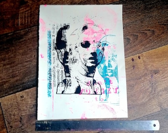 inevitable to forget | screenprint | punk poster | grunge | aesthetic