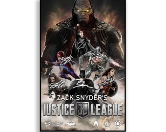 Justice League Poster Print Photo DC Universe Comic Book Superheroes Fanart Movie Decor Gift Superman Batman Wonder Woman Cyborg Aquaman