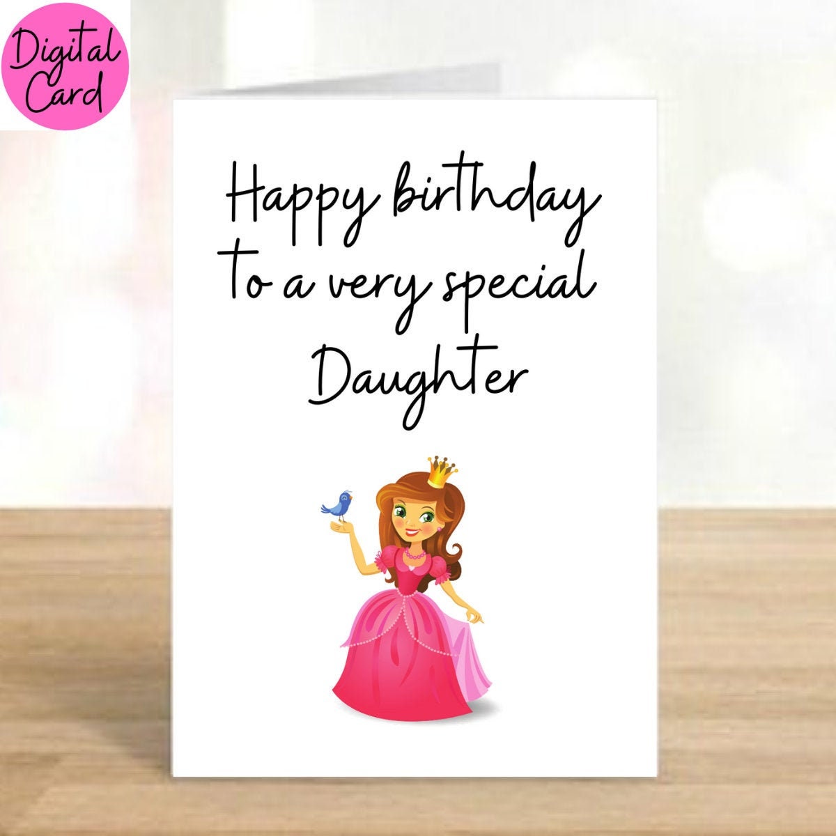 Princess Daughter Birthday Card Greeting Cardspecial - Etsy Sweden