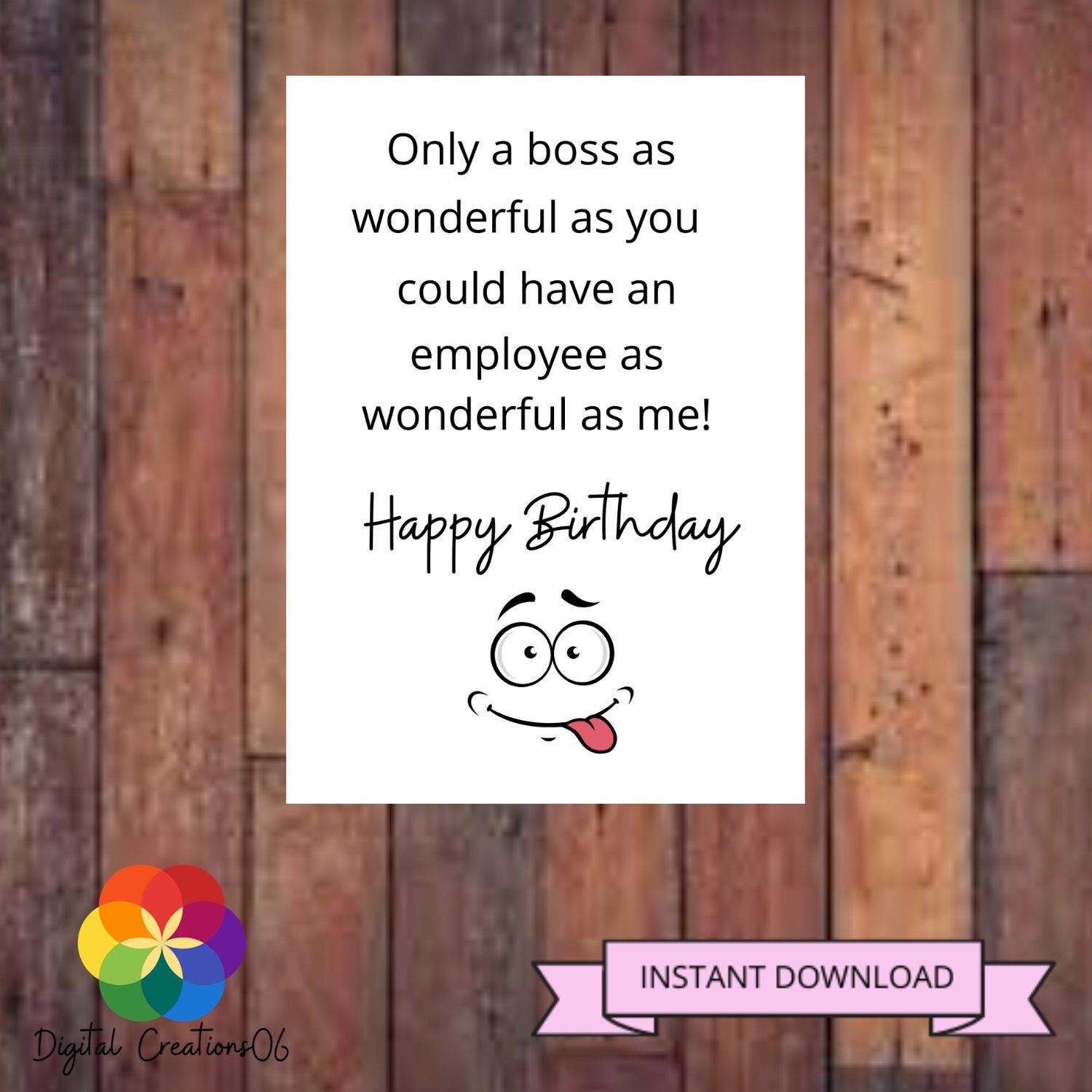 Funny Boss Birthday Card Boss Birthday Card Work Birthday - Etsy Funny Boss Birthday Card Boss Birthday Card Work Birthday - Etsy