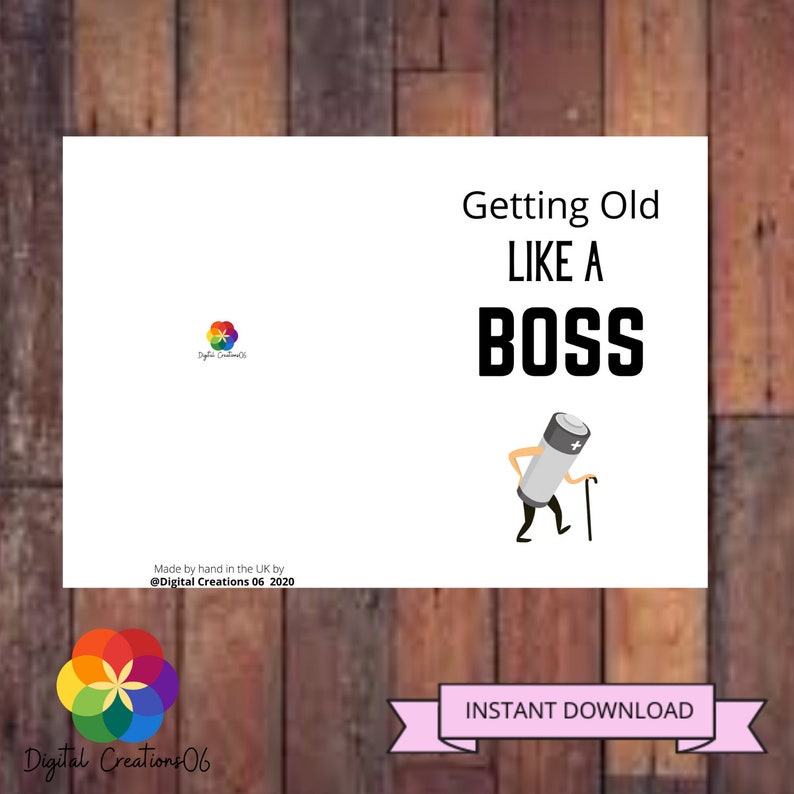 printable boss birthday card boss card boss cardbirthday etsy