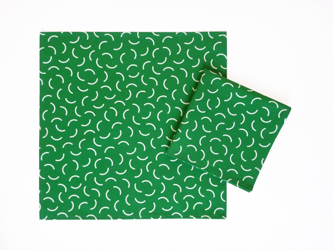 Broccoli Cloth Napkins Kelly Green Single or Set of 2 Etsy
