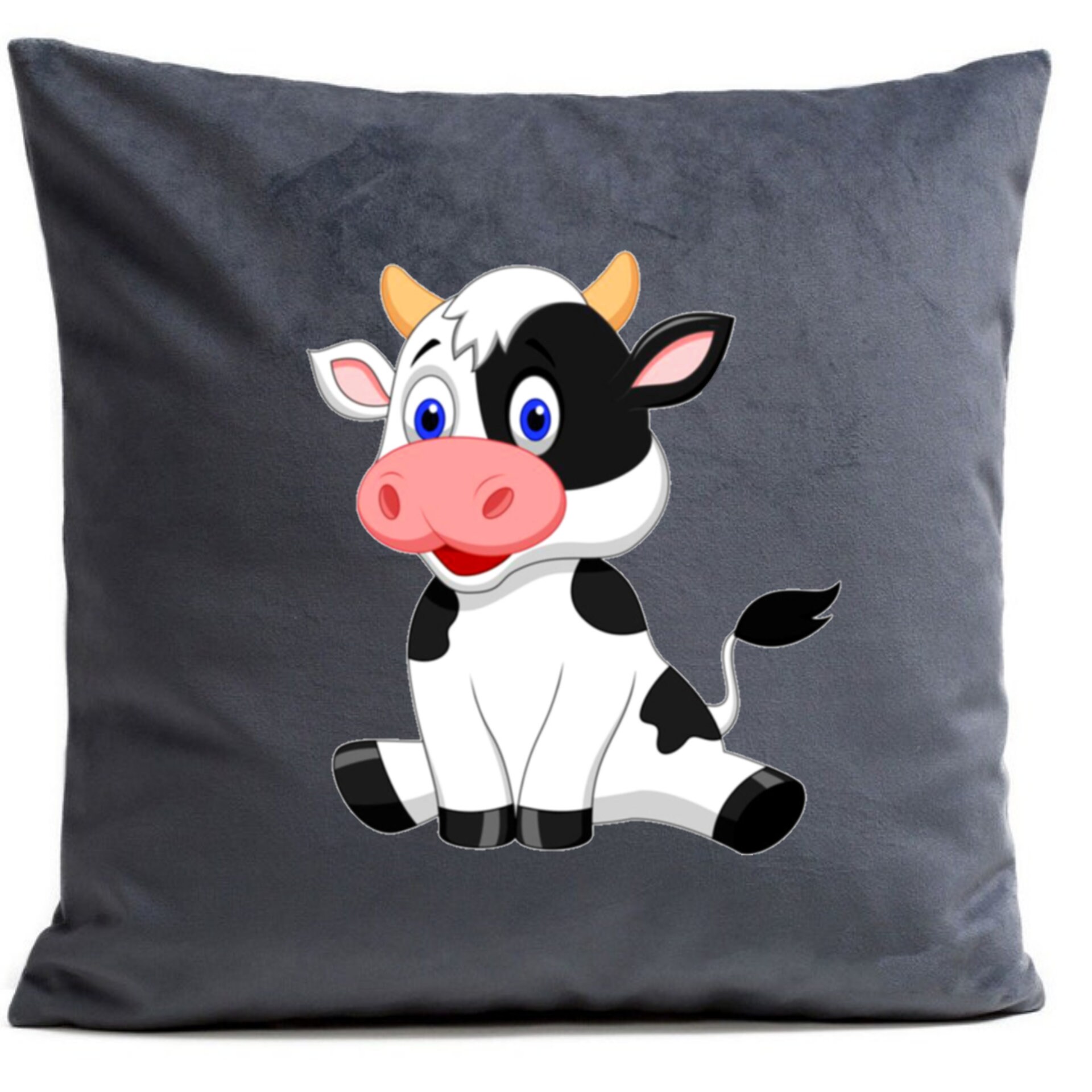 Housse de Coussin | 3 Couleurs Disponibles Suédine Sublimation Coton, Vache 2 , Made in France Marqu