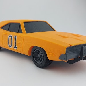 General Lee - Dukes of Hazzard Original / Escala 1/24 / Auto de Película Naranja / Réplica Impresa en 3D