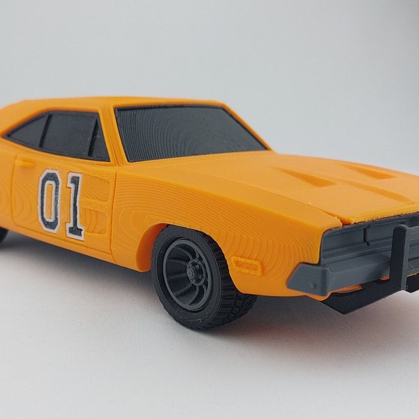 General Lee - Dukes of Hazzard Original | 1/24 scale Movie Car Orange | 3D Printed Replica