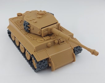 1:35スケール第二次世界大戦ドイツタイガーI戦車モデル、手作り静的