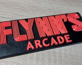Flynn's Arcade Tron 1982 Logo | 3D Printed Sign
