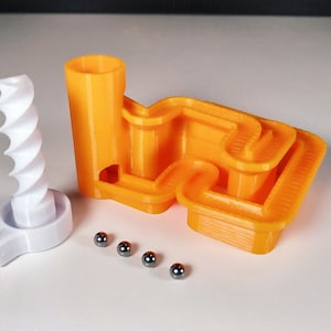 Infinite Marble Maze Run with Lift Mechanism and 4 balls included Toy 3D printed Tabletop Puzzle Track Educational Toy for children