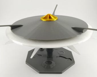 Raumpatrouille Orion VIII Modell: 3D Gedrucktes Retro deutsches Sci-Fi Sammlerstück