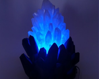 Crystal LED Lamp: Multicolor 3D Printed USB Table Light